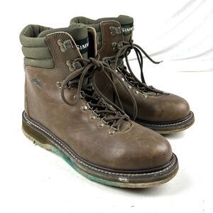 SIMMS Freestone Fly Fishing Wading Wader Boots Brown Felt Sole Bottom Mens 12
